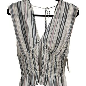 Ten Sixty Sherman Women’s Striped Sleeveless Top- Size Large- NWT